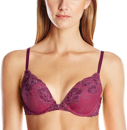 Maidenform Women'S Ultimate Lace Push-Up Bra Sparkling Purple/Bikini Pink Combo / 36C
