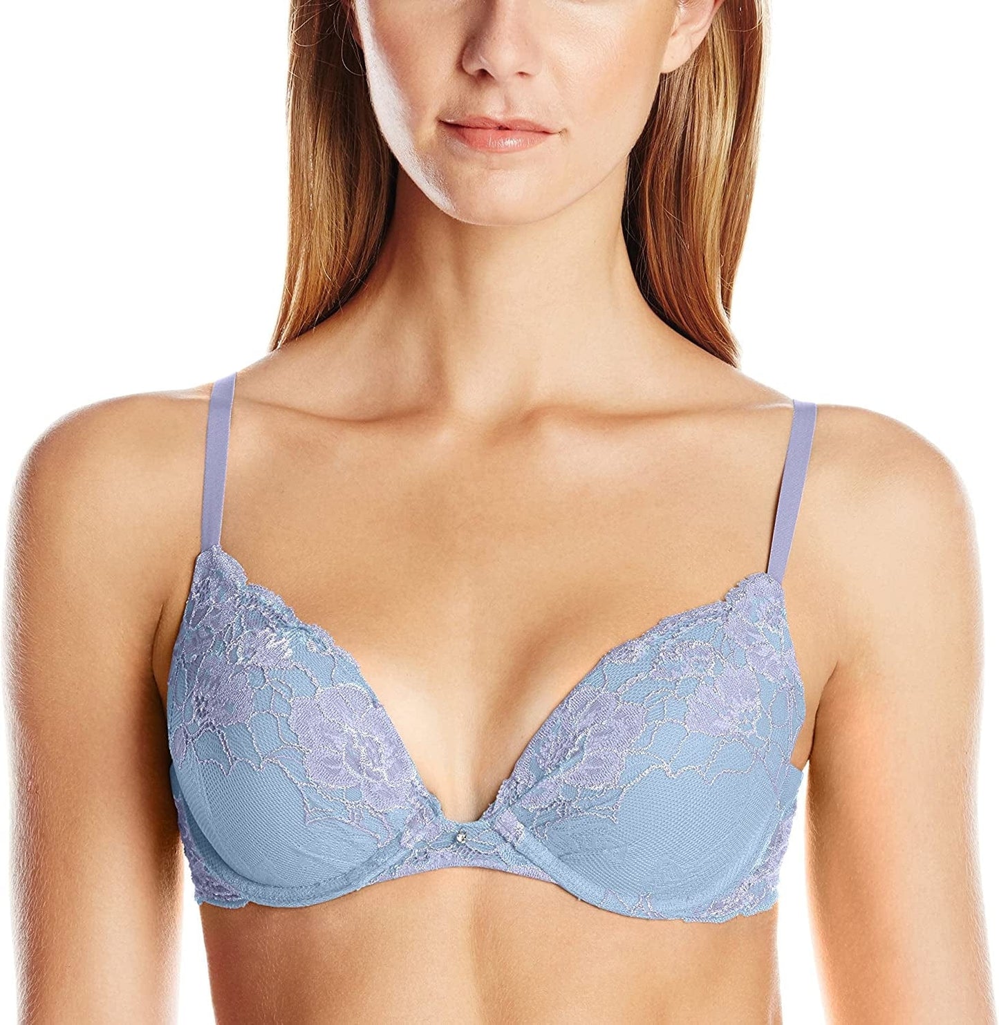 Maidenform Women'S Ultimate Lace Push-Up Bra Plum Grey/Tinted Aqua Combo / 34B