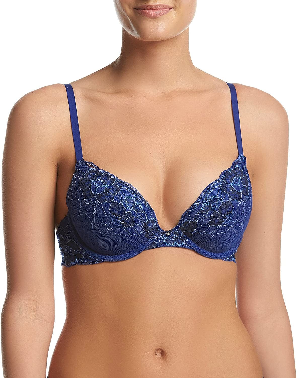 Maidenform Women'S Ultimate Lace Push-Up Bra Valient Blue/Black / 32C