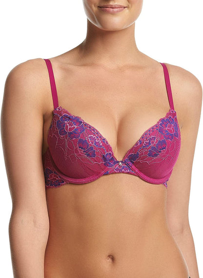 Maidenform Women'S Ultimate Lace Push-Up Bra Magenta Zeal/Valient Blue / 36C