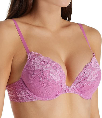 Maidenform Women'S Ultimate Lace Push-Up Bra Purple Rose/Glitter Pink / 34B