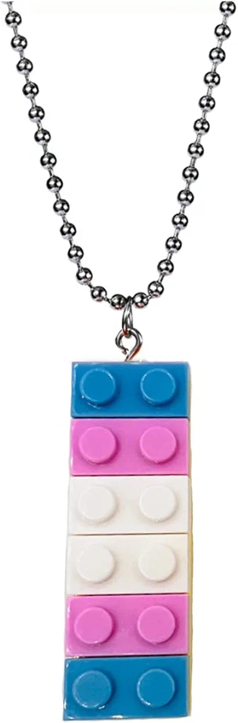 Mall of Style Rainbow Gay Pride Necklace Earrings Bracelet for Men & Women - Unisex Rainbow Jewelry - Plastic Bricks LGBT - Lesbian Gay Bisexual Transgender Jewelry for Men and Women Transgender Necklace