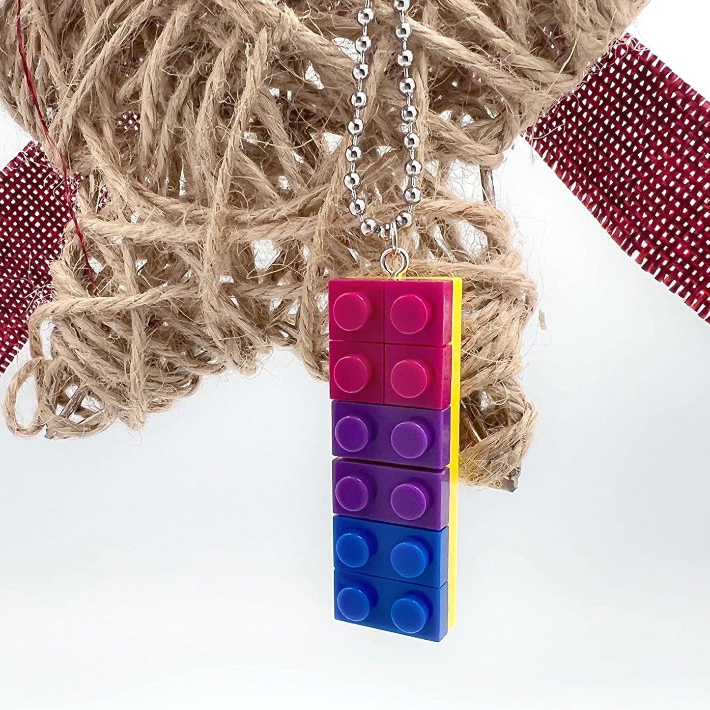 Mall of Style Rainbow Gay Pride Necklace Earrings Bracelet for Men & Women - Unisex Rainbow Jewelry - Plastic Bricks LGBT - Lesbian Gay Bisexual Transgender Jewelry for Men and Women