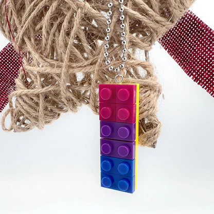 Mall of Style Rainbow Gay Pride Necklace Earrings Bracelet for Men & Women - Unisex Rainbow Jewelry - Plastic Bricks LGBT - Lesbian Gay Bisexual Transgender Jewelry for Men and Women
