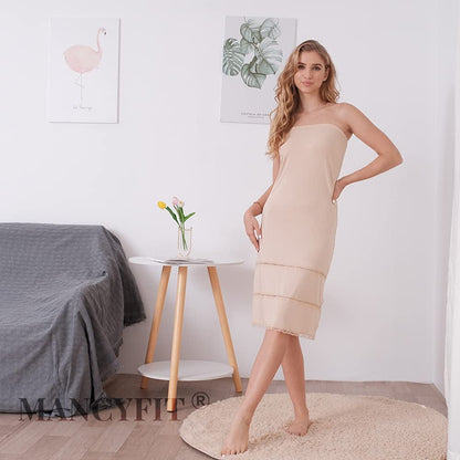 MANCYFIT Women'S Tube Top Dress Slip Sleeveless Underdress Invisible Straps