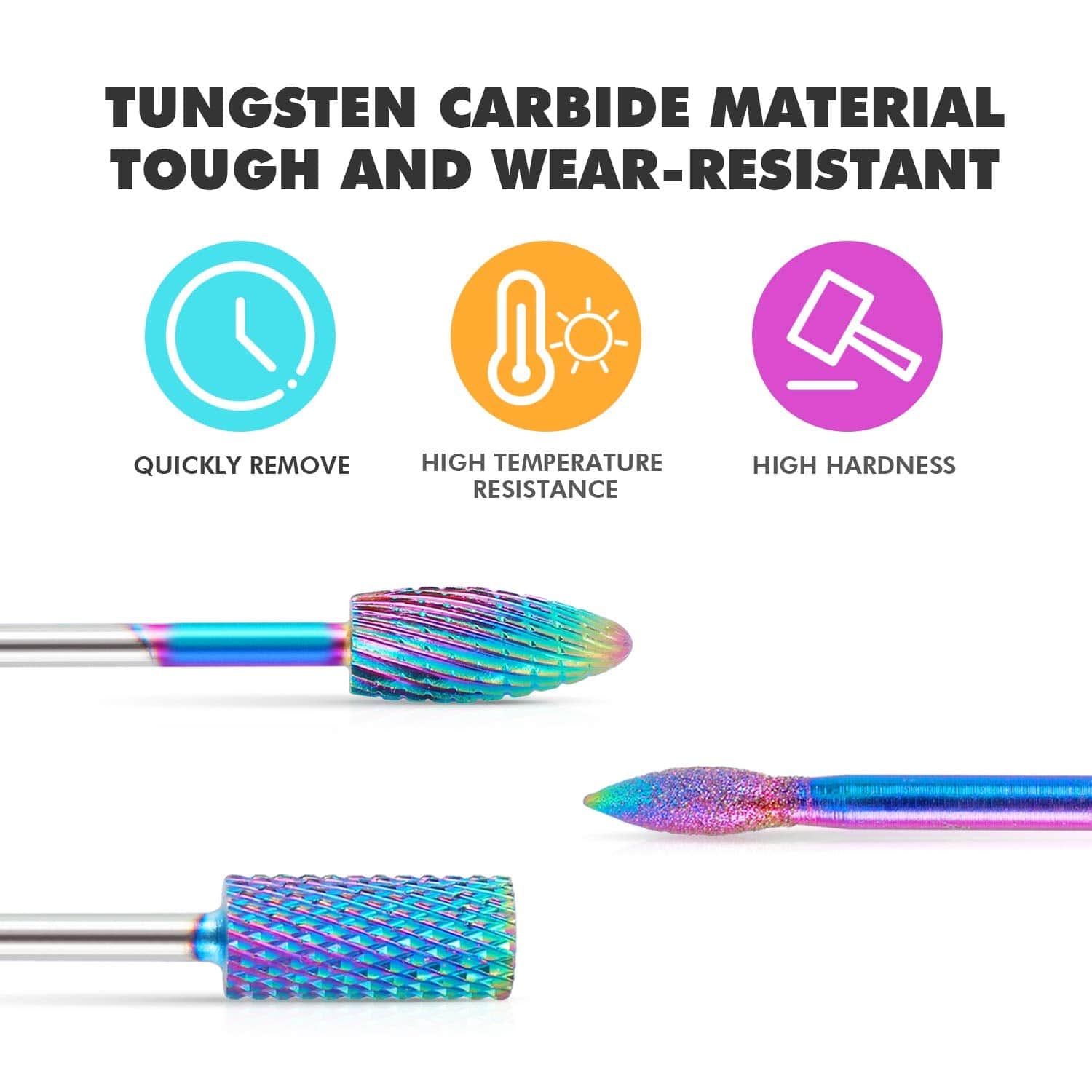 MAQUITA 8Pcs Nail Drill Bits Set Made of Tungsten Carbide Professional Remove Gel Acrylic Cuticle 3/32 Nail File Bit Tools for Manicure Pedicure Home Salon Use Great Gift for Women Girls Health & Beauty > Personal Care > Cosmetics > Cosmetic Tools > Nail Tools MAQUITA   