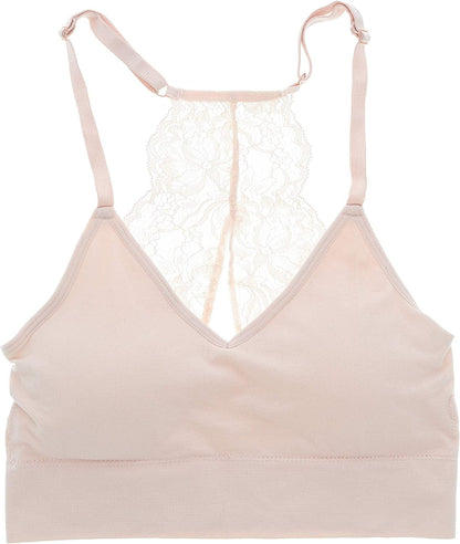 Marilyn Monroe Intimates Women'S Sexy Bralette with Lacey Racer Back (2 Bras)