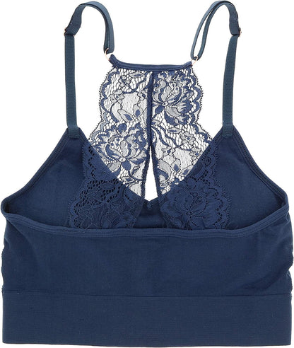 Marilyn Monroe Intimates Women'S Sexy Bralette with Lacey Racer Back (2 Bras)