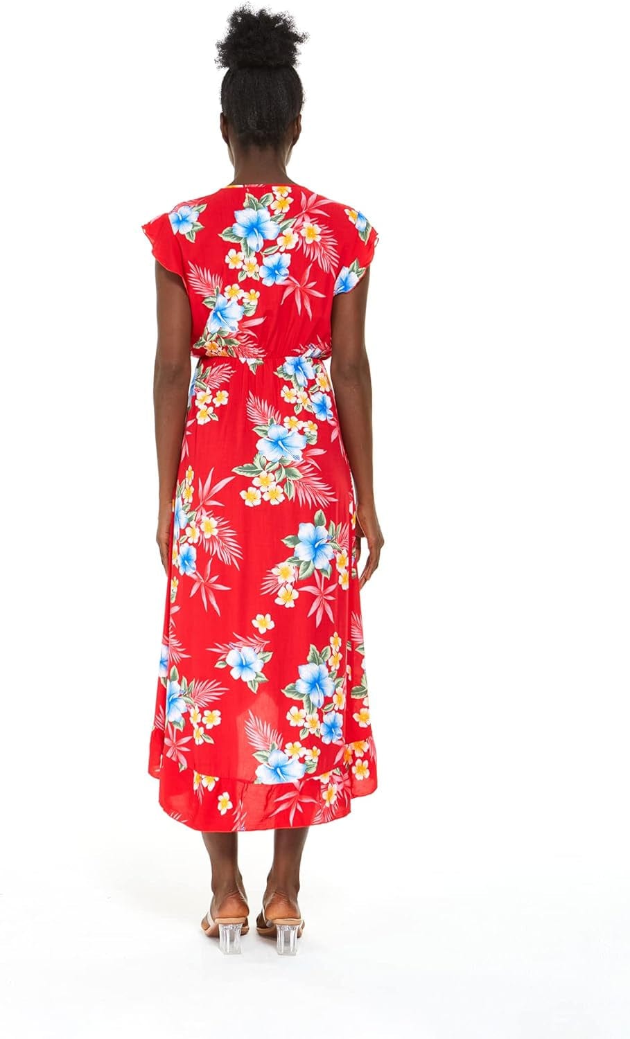 Matchable Family Hawaiian Luau Men Women Girl Boy Clothes in Hibiscus Red