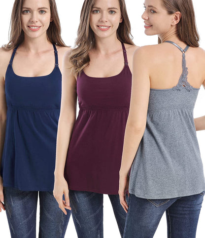 Maternity Dresses Nursing Tank Tops Breastfeeding Sleep Cami Shirt Nightgowns