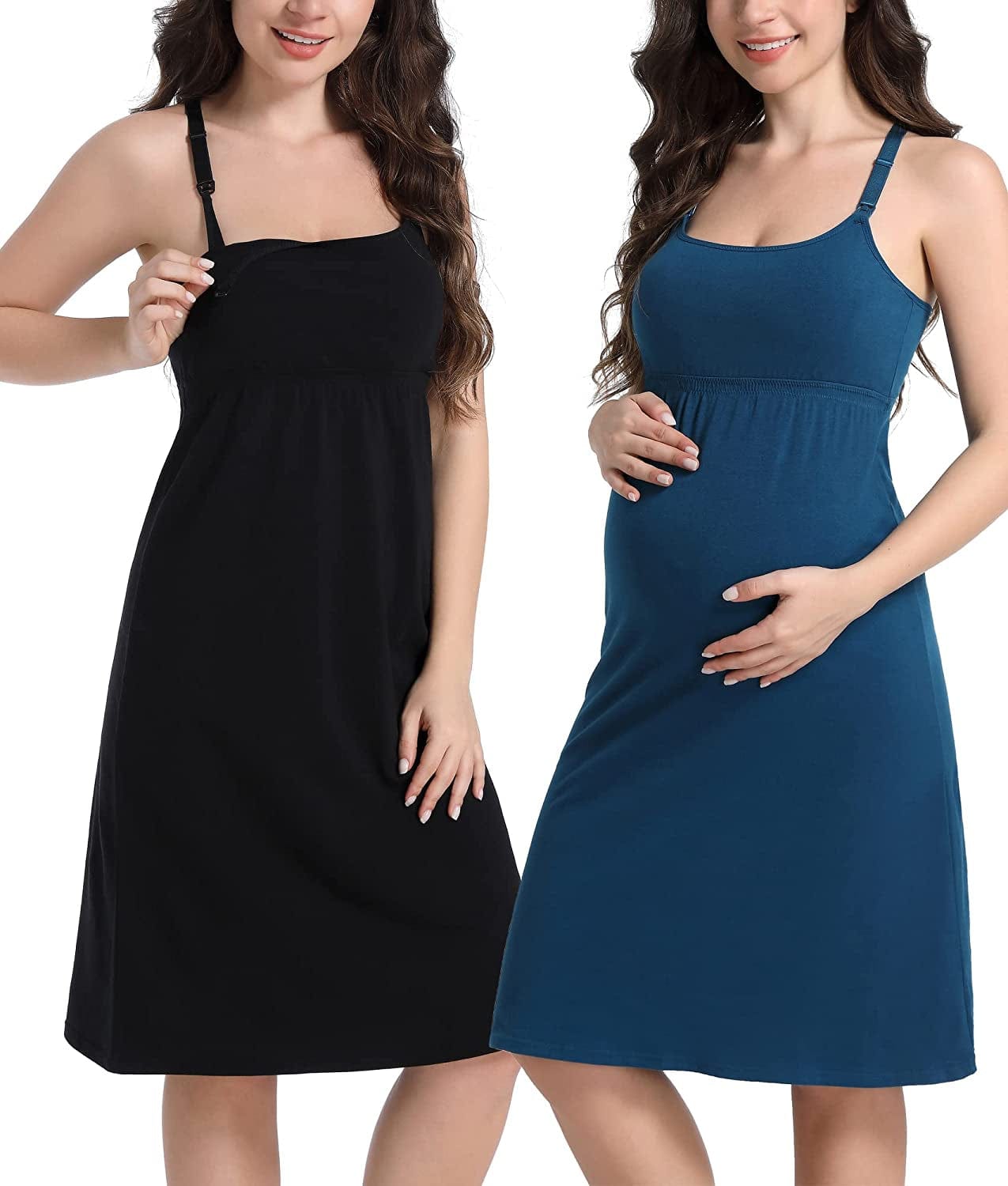 Maternity Dresses Nursing Tank Tops Breastfeeding Sleep Cami Shirt Nightgowns