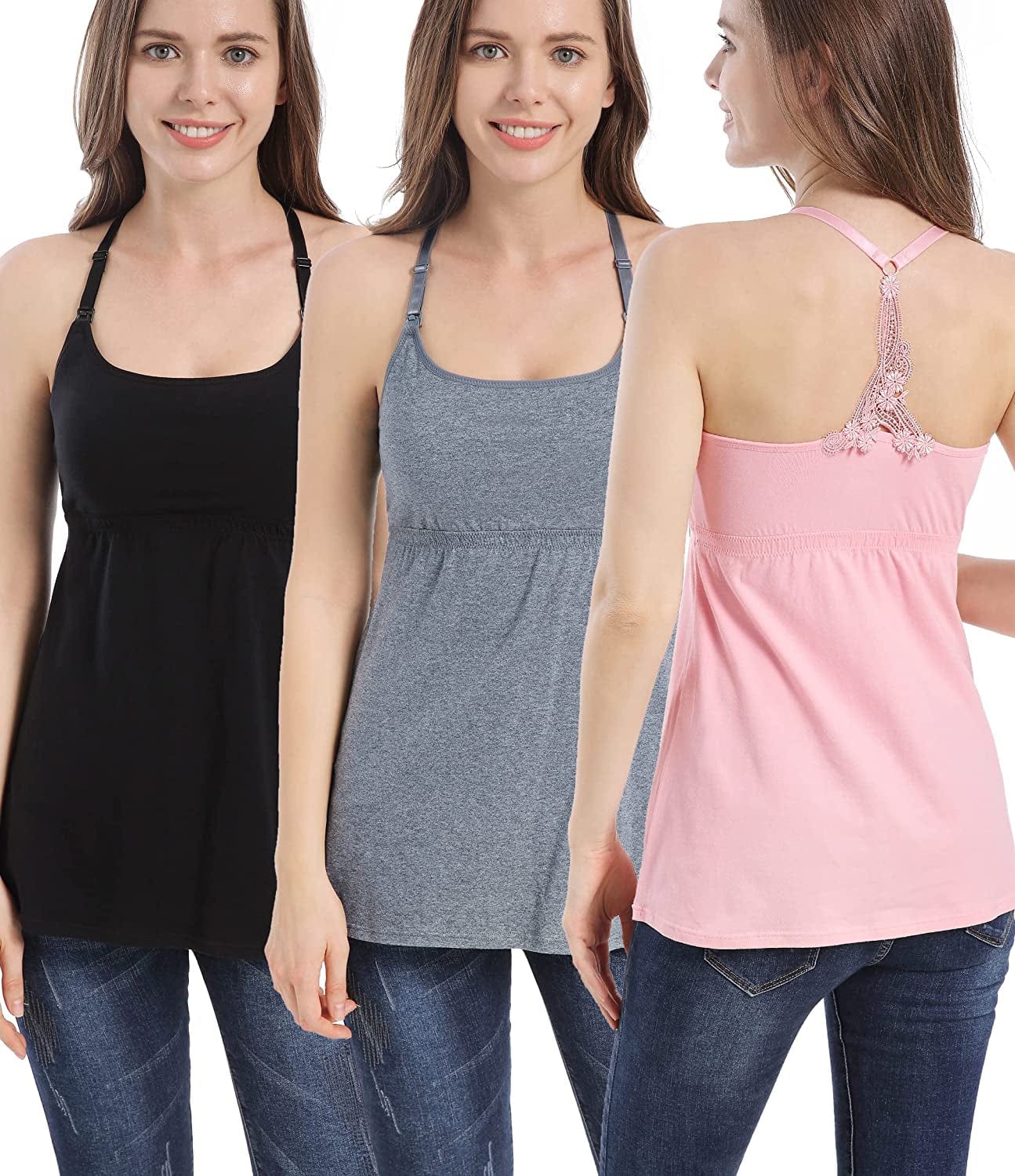 Maternity Dresses Nursing Tank Tops Breastfeeding Sleep Cami Shirt Nightgowns