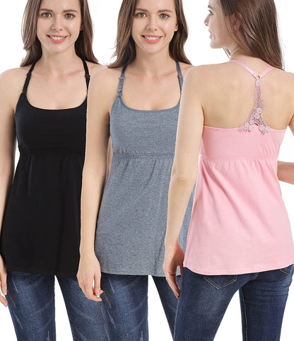Maternity Dresses Nursing Tank Tops Breastfeeding Sleep Cami Shirt Nightgowns