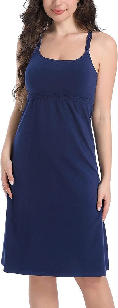 Maternity Dresses Nursing Tank Tops Breastfeeding Sleep Cami Shirt Nightgowns
