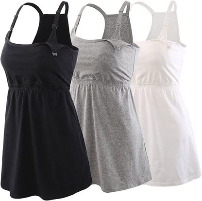 Maternity Nursing Tank Top, Women Maternity Cami Nursing Sleep Bra Breastfeeding Tops for Pregnancy