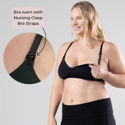 Maternity, Nursing & Wire Free T-Shirt Bra | Hide the Nursing Clasp | Wearable Pump Cup Extender Obs Coral / 38DD