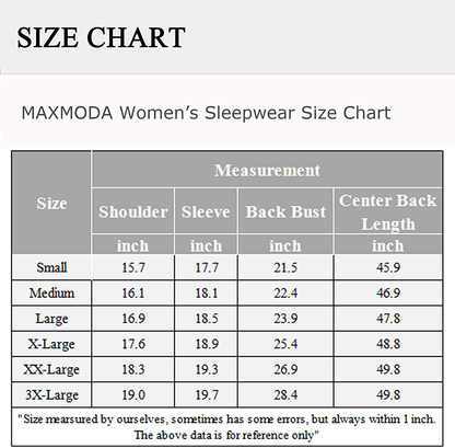 MAXMODA Women Kimono Robes Long Knit Bathrobe Soft Robe Casual Ladies Loungewear S-3XL Apparel & Accessories > Clothing > Sleepwear & Loungewear > Robes Kylie Max   