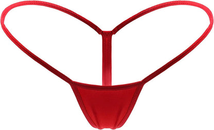 Mbotnee Women'S G-Strings Micro Thongs Tiny Panties Underwear Red / Large