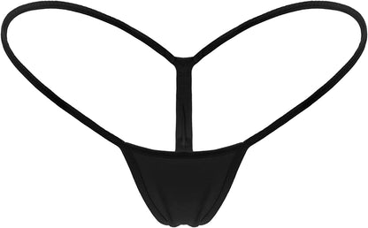 Mbotnee Women'S G-Strings Micro Thongs Tiny Panties Underwear Black / Large