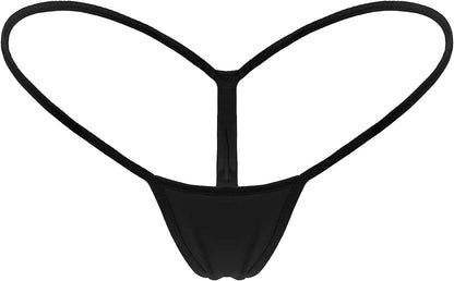 Mbotnee Women'S G-Strings Micro Thongs Tiny Panties Underwear Black / Medium