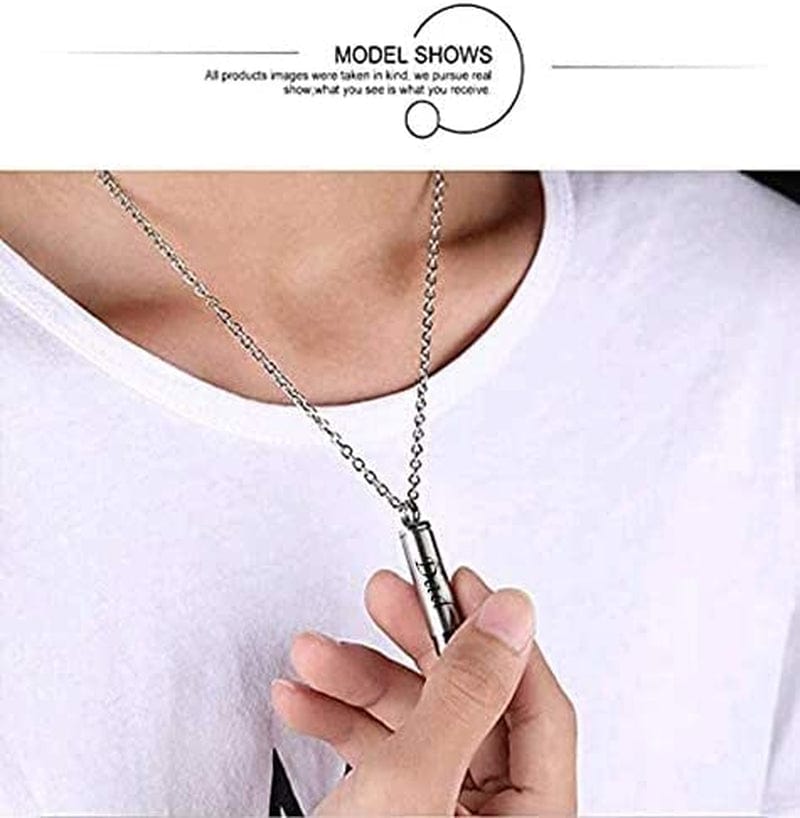 MEMORIALU Celtic Cross Bullet Urn Necklaces for Ashes Cremation Jewelry Keepsake Memorial Pendant