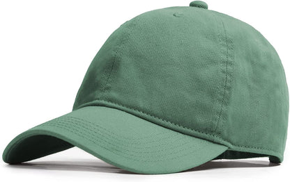 Men and Women Vintage Washed Distressed Cotton Baseball Cap Plain Blank Adjustable Classic Baseball Hat Cap Apparel & Accessories > Clothing Accessories > Hats KYLIE MAX Matte Green Medium 