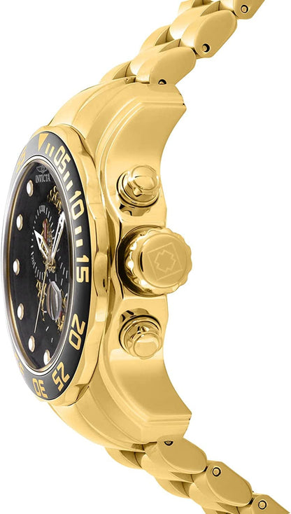 Men'S 19837 Pro Diver Analog Display Swiss Quartz Gold Watch