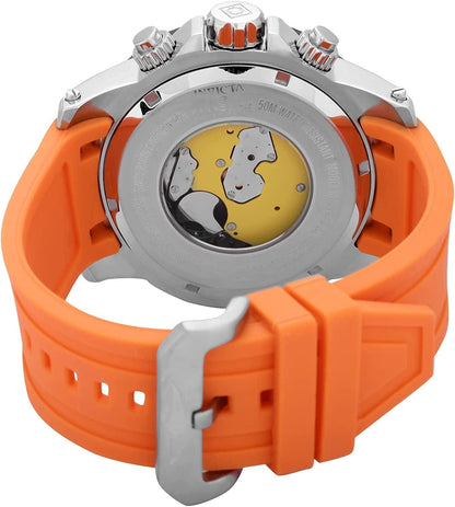Men'S 20072 Speedway Analog Display Swiss Quartz Orange Watch