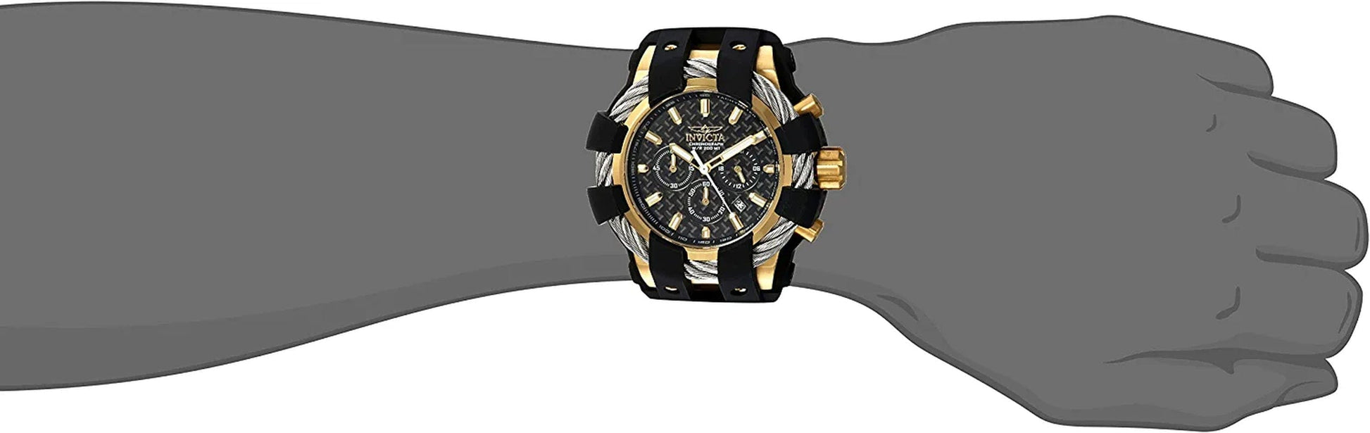 Men'S 23860 Bolt Analog Display Quartz Black Watch