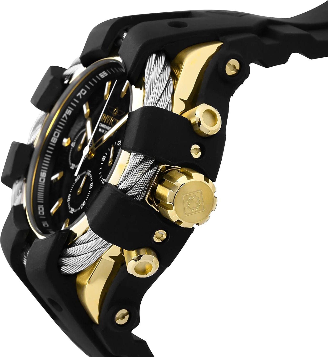 Men'S 23860 Bolt Analog Display Quartz Black Watch
