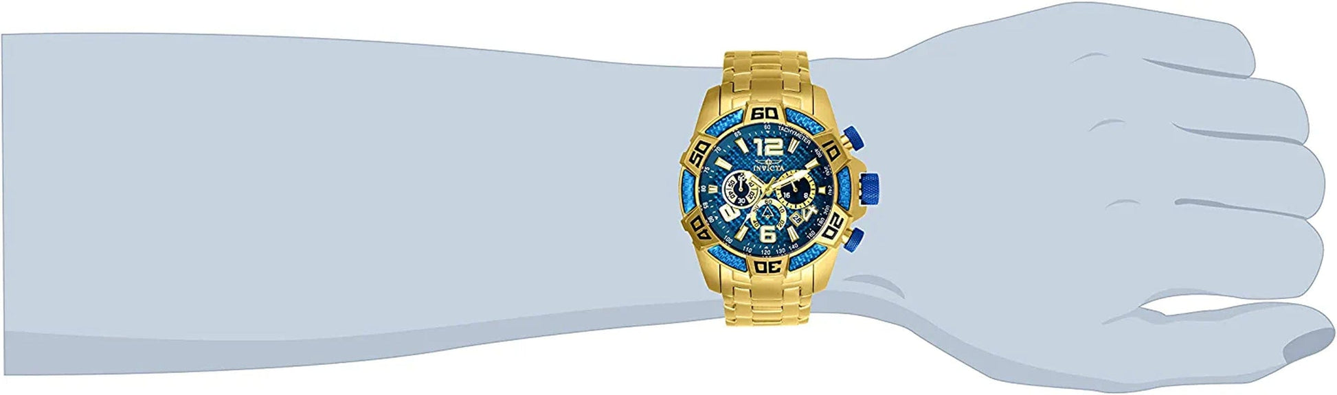 Men'S 25852 Pro Diver Analog Display Quartz Gold Watch