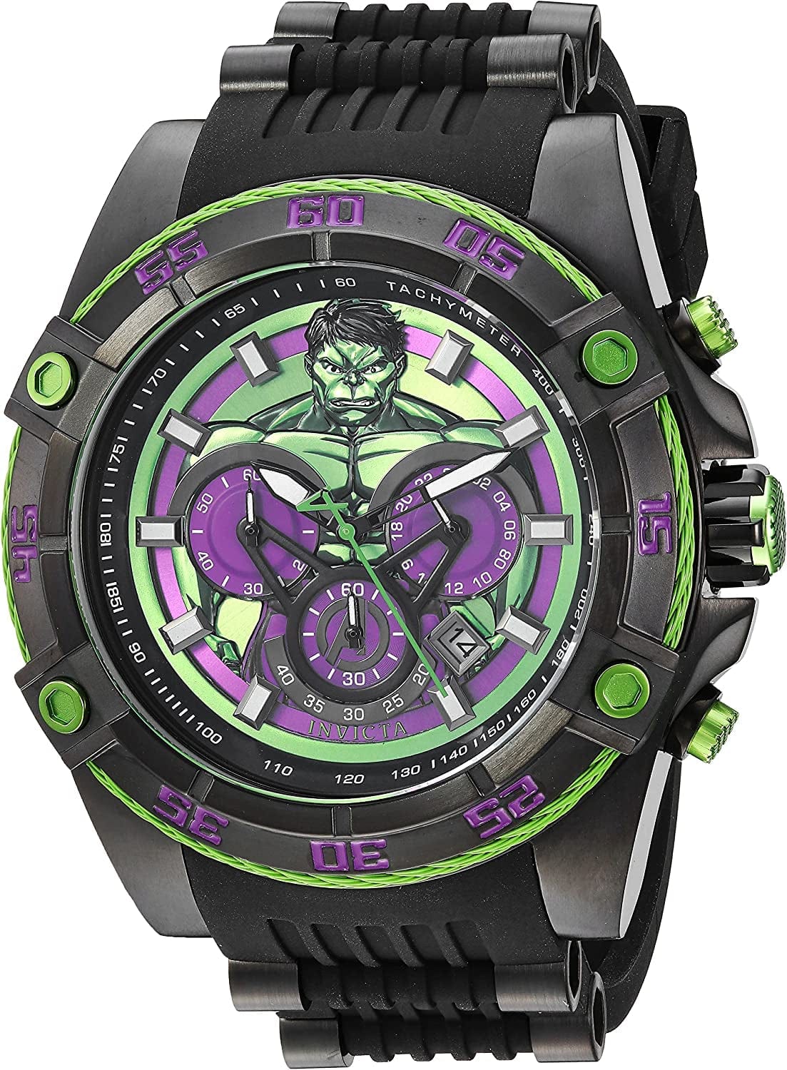 Men'S 26808 Marvel Analog Display Quartz Black Watch