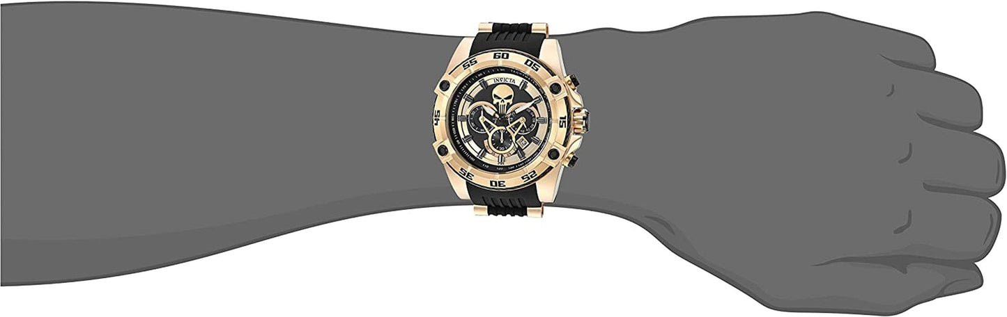 Men'S 26860 Marvel Analog Display Quartz Black Watch