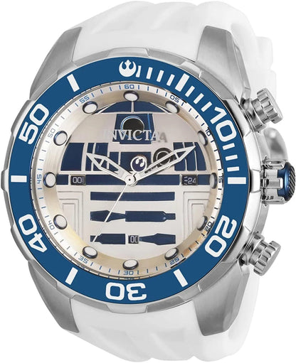 Men'S 35084 Star Wars Quartz 3 Hand Silver, Blue Dial Watch
