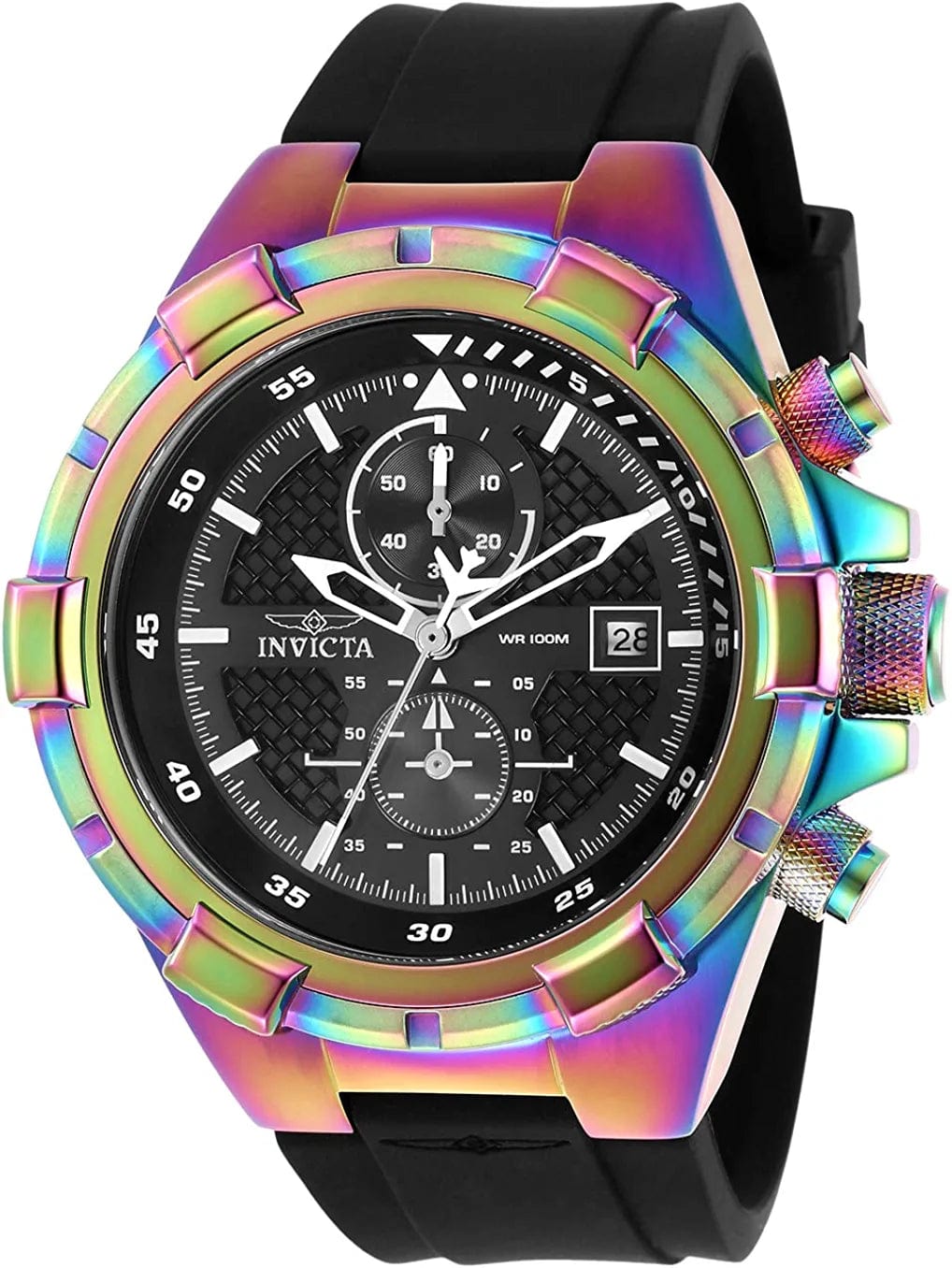 Men'S Aviator Stainless Steel Quartz Watch Black / Men's