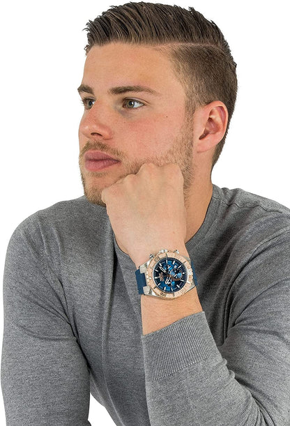 Men'S Aviator Stainless Steel Quartz Watch
