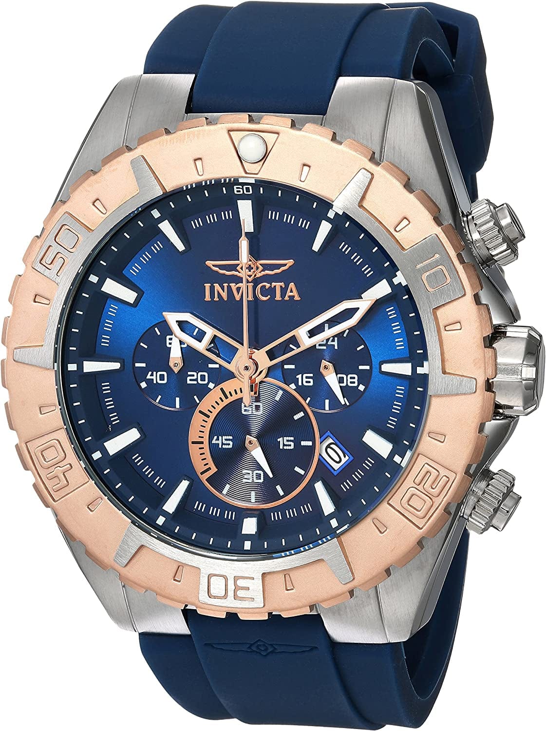 Men'S Aviator Stainless Steel Quartz Watch Stainless Steel / 49mm