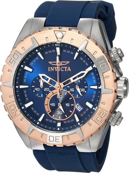 Men'S Aviator Stainless Steel Quartz Watch Stainless Steel / 49mm