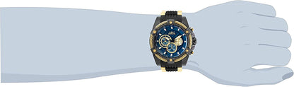 Men'S Bolt Japanese Quartz Watch with Silicone, Stainless Steel Strap, Black, Gold, 26 (Model: 32696)