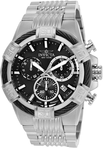 Men'S Bolt Quartz Watch with Two-Tone-Stainless-Steel Strap, 16 25862