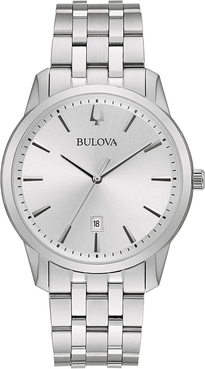 Men'S Classic Quartz Stainless Steel Bracelet Watch Silver Dial