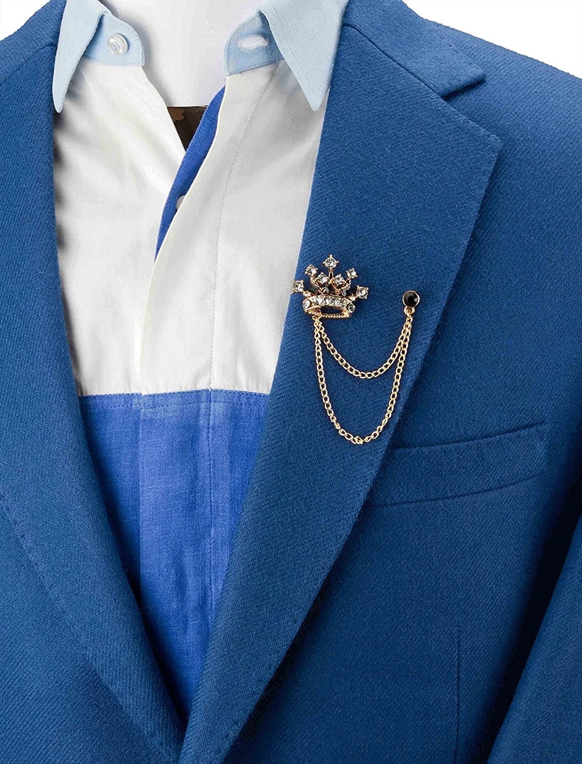 Men'S Crown Chain Brooch for Men