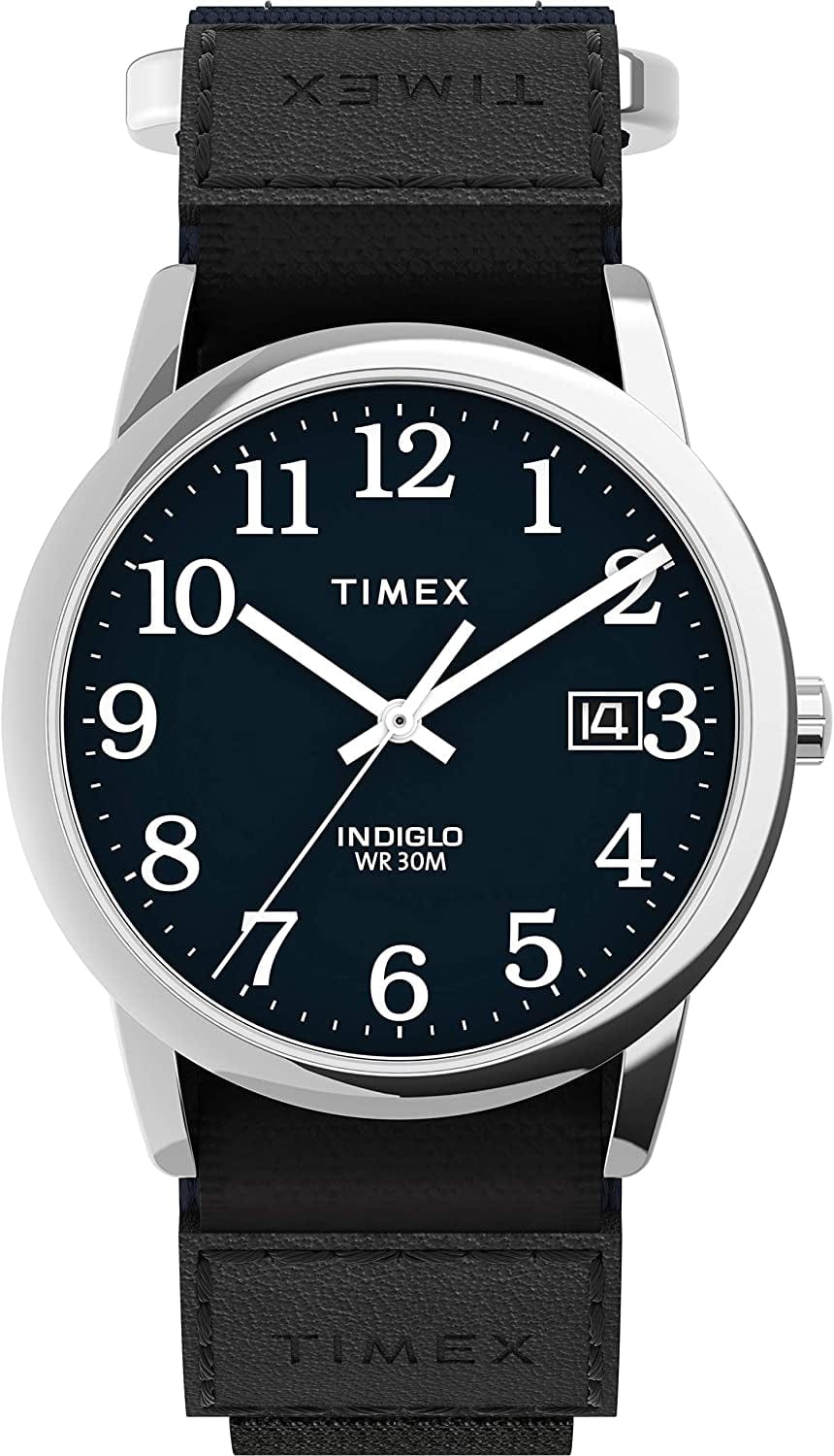 Men'S Easy Reader 35Mm Date Watch Blue/Silver-Tone