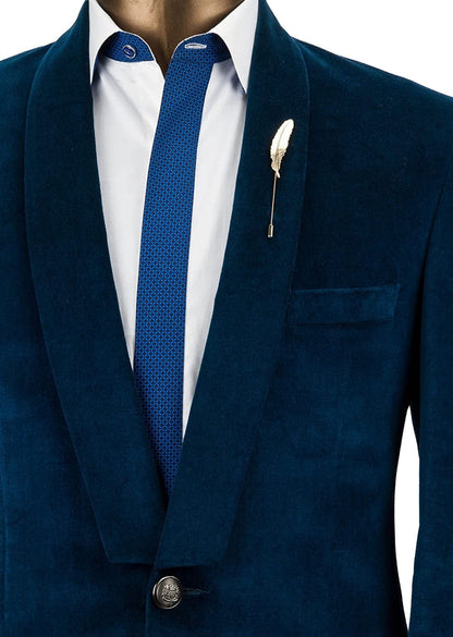 Men'S Formal Gold Feather Office Lapel Pin Brooch Badges Golden