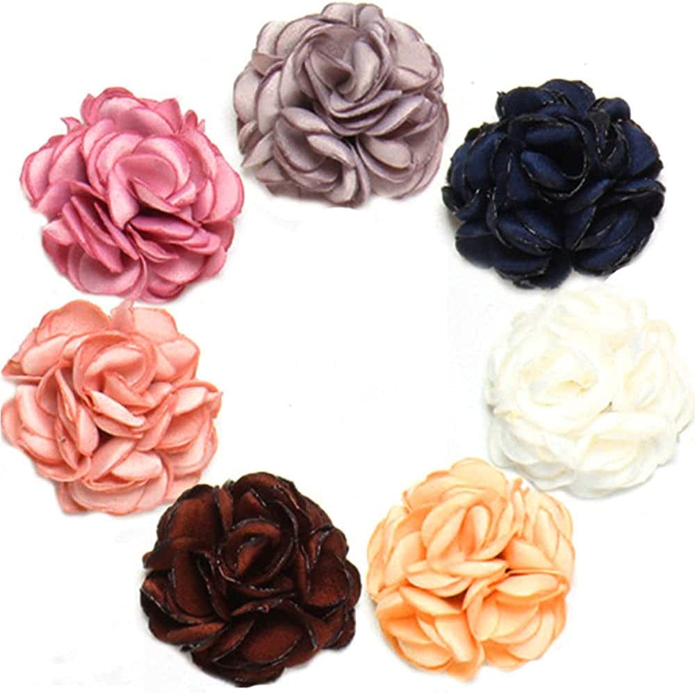 Men'S Handmade Flowers Lapel Pin Flower Boutonniere Set Handmade for Suits Gift N