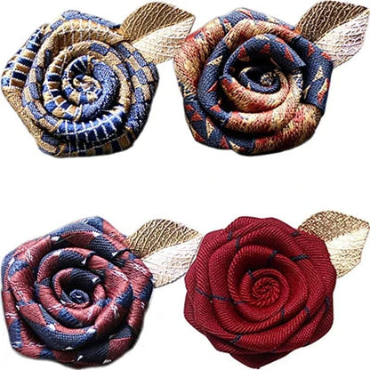 Men'S Handmade Flowers Lapel Pin Flower Boutonniere Set Handmade for Suits Gift G
