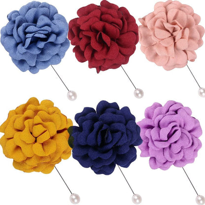 Men'S Handmade Flowers Lapel Pin Flower Boutonniere Set Handmade for Suits Gift O