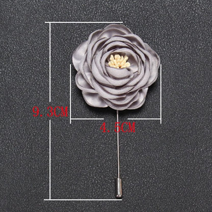 Men'S Handmade Flowers Lapel Pin Flower Boutonniere Set Handmade for Suits Gift