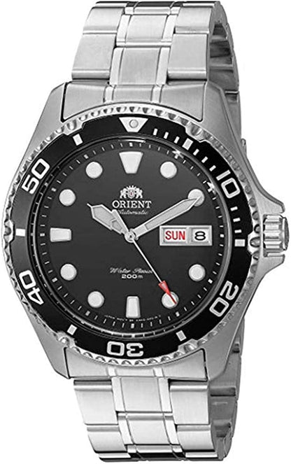 Men'S Japanese Automatic / Hand-Winding Stainless Steel 200 Meter Diving Watch Black