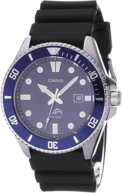 Men'S MDV106-1AV 200 M WR Black Dive Watch (MDV106-1A) Blue